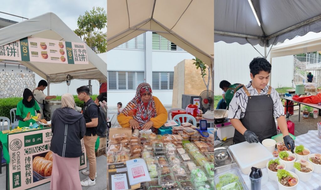 Food vendors at Bazram Merdeka